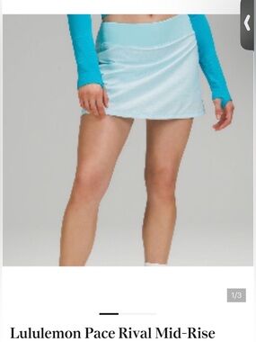 lululemon athletica Light Blue Athletic Skirt
